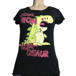 Chill: Graphic "NOM NOM NOM-OSAUR" T-shirt, Size Large (11-13)